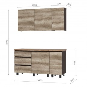 Кухня Энигма 1.6 м (венге/дуб каньон) в Ревде - revda.mebel24.online | фото 5