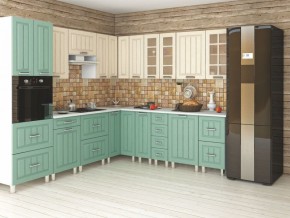 Кухня модульная Луксор бирюза-кремовый в Ревде - revda.mebel24.online | фото 2