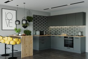 Кухня угловая Антрацит 2600х1600 (Стол. 38мм) в Ревде - revda.mebel24.online | фото 1