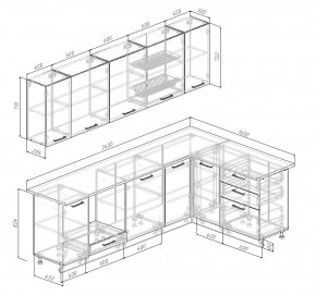 Кухня угловая Трансильвания 2600х1600 мм (Стол. 38 мм) в Ревде - revda.mebel24.online | фото 2