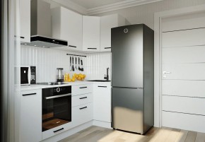 Кухонный гарнитур Белый Глянец 2200*1000 (Стол. 38мм) в Ревде - revda.mebel24.online | фото 1