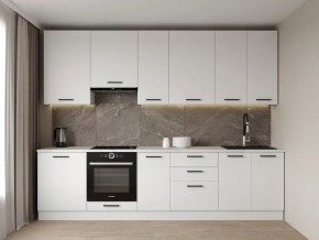 Кухонный гарнитур Белый Глянец 3000 h950 (Стол. 26мм) в Ревде - revda.mebel24.online | фото