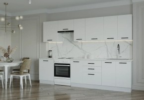 Кухонный гарнитур Белый Глянец 3000 (Стол. 26мм) в Ревде - revda.mebel24.online | фото 1