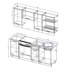 Кухонный гарнитур Бланка 2000 (Стол. 26мм) в Ревде - revda.mebel24.online | фото 2