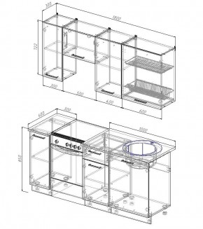 Кухонный гарнитур Демо 1800 (Стол. 26мм) в Ревде - revda.mebel24.online | фото 2