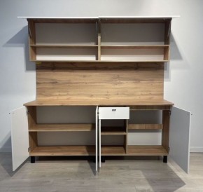 Кухонный гарнитур «Монако» 2.0 м Серия 2 МДФ с фрезеровкой (Дуб Золотой/Белый матовый) в Ревде - revda.mebel24.online | фото 4