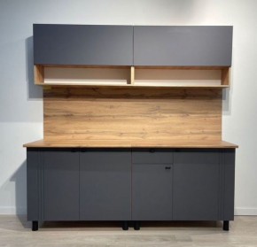 Кухонный гарнитур «Монако» 2.0 м Серия 2 МДФ с фрезеровкой (Дуб Золотой/Графит) в Ревде - revda.mebel24.online | фото 3