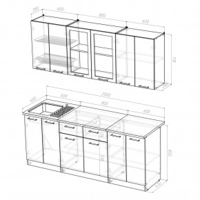 Кухонный гарнитур Ника ультра 2000 в Ревде - revda.mebel24.online | фото 2