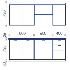 Кухонный гарнитур Ольвия-6 (1.8м) в Ревде - revda.mebel24.online | фото 4