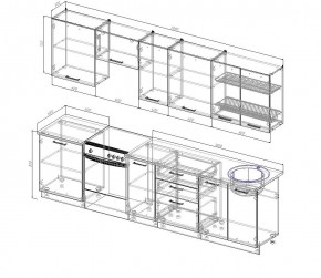 Кухонный гарнитур Пайн 3000 (Стол. 26мм) в Ревде - revda.mebel24.online | фото 2