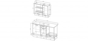 Кухонный гарнитур Санторини 1600 (Стол. 38мм) в Ревде - revda.mebel24.online | фото 2