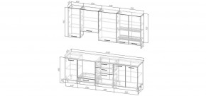 Кухонный гарнитур Санторини 2400 h950 (Стол. 26мм) в Ревде - revda.mebel24.online | фото 2