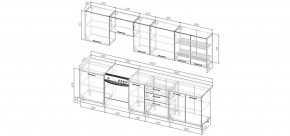 Кухонный гарнитур Санторини 3000 (Стол. 26мм) в Ревде - revda.mebel24.online | фото 2