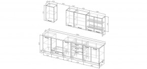 Кухонный гарнитур Смоки 2800 (Стол. 38 мм) в Ревде - revda.mebel24.online | фото 2