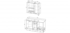 Кухонный гарнитур Старое Дерево 1600 h950 (Стол. 26мм) в Ревде - revda.mebel24.online | фото 2