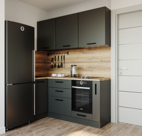 Кухонный гарнитур угловой Антрацит 1000*1800 (Стол. 26мм) в Ревде - revda.mebel24.online | фото