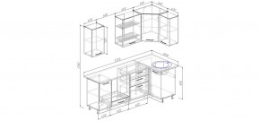 Кухонный гарнитур угловой Антрацит 2200х1000 (Стол. 26мм) в Ревде - revda.mebel24.online | фото 3