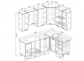 Кухонный гарнитур угловой Антрацит 2200х1600 (Стол. 26мм) в Ревде - revda.mebel24.online | фото 2