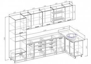 Кухонный гарнитур угловой Антрацит 3200х1400 (Стол. 38мм) в Ревде - revda.mebel24.online | фото 2