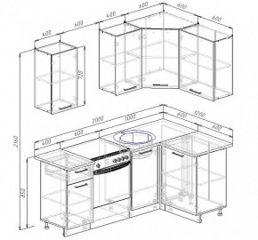 Кухонный гарнитур угловой Изумруд 2000х1200 (Стол. 26мм) в Ревде - revda.mebel24.online | фото 2