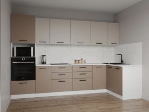 Кухонный гарнитур угловой Каппучино 3200*1400 (Стол. 26мм) в Ревде - revda.mebel24.online | фото 1