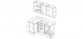 Кухонный гарнитур угловой Санторини 1000*1800 (Стол. 26мм) в Ревде - revda.mebel24.online | фото 2