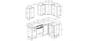 Кухонный гарнитур угловой Санторини 2000*1200 (Стол. 38мм) в Ревде - revda.mebel24.online | фото 2