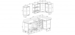 Кухонный гарнитур угловой Санторини 2200*1000 (Стол. 26мм) в Ревде - revda.mebel24.online | фото 2