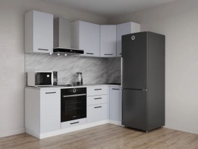 Кухонный гарнитур угловой Смоки 2200*1000 (Стол. 38 мм) в Ревде - revda.mebel24.online | фото 1