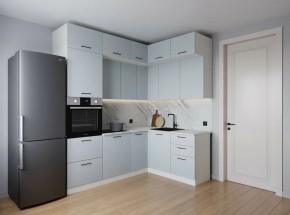 Кухонный гарнитур угловой Смоки 2200*1700 (Стол. 38мм) в Ревде - revda.mebel24.online | фото