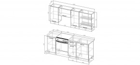 Кухонный гарнитур Умбра 2000 (Стол. 26мм) в Ревде - revda.mebel24.online | фото 2