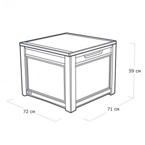 Квадратный сундук Cube Rattan 208 л в Ревде - revda.mebel24.online | фото 5