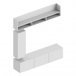 КВИНТА Гостиная (модульная) белый в Ревде - revda.mebel24.online | фото 2
