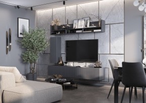 КВИНТА Гостиная (модульная) темно серый в Ревде - revda.mebel24.online | фото 1
