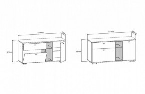 ЛАНС Комод К101 (дуб бунратти/графит) в Ревде - revda.mebel24.online | фото 3