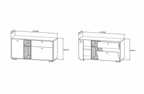 ЛАНС Комод К101 (дуб бунратти/графит) в Ревде - revda.mebel24.online | фото 4