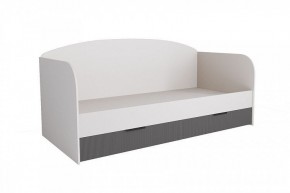 ЛАВИС ДКД 2000.1 Кровать с ящиками 900 (белый/графит софт) в Ревде - revda.mebel24.online | фото