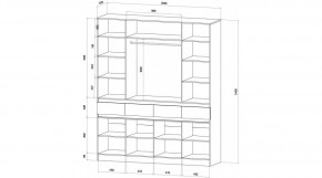 ЛЕНОРА Спальный гарнитур (модульный) графит в Ревде - revda.mebel24.online | фото 9
