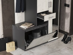 ЛИРА Прихожая ЛДСП (графит/дуб крафт белый) в Ревде - revda.mebel24.online | фото 4