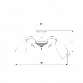Люстра на штанге Eurosvet Ariele 22010/5 античная бронза в Ревде - revda.mebel24.online | фото 3