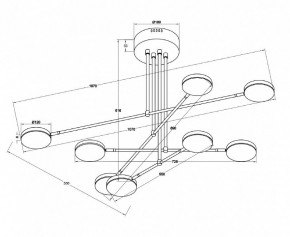 Люстра на штанге Maytoni Fad MOD070PL-L48W3K в Ревде - revda.mebel24.online | фото 3