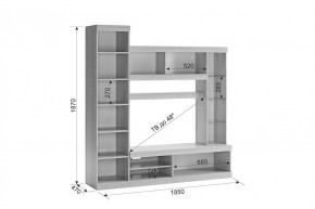 МАКСИ К1 Стенка для гостиной дуб сонома/белое дерево в Ревде - revda.mebel24.online | фото 1