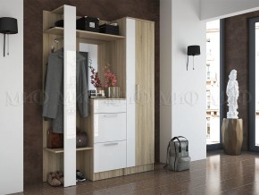 МАРТИНА Прихожая (модульная) белый/дуб сонома в Ревде - revda.mebel24.online | фото