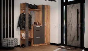 МАРТИНА Прихожая (модульная) дуб крафт/графит в Ревде - revda.mebel24.online | фото