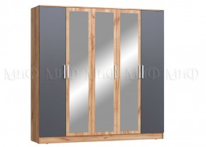 МАРТИНА СГ Шкаф для одежды 5-дверный (графит) в Ревде - revda.mebel24.online | фото
