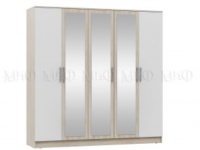 МАРТИНА СГ Шкаф для одежды 5-дверный (венге/белый) в Ревде - revda.mebel24.online | фото