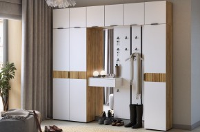 МЕБЕЛЬСОН К33 Прихожая (дуб крафт золотой/белое дерево) в Ревде - revda.mebel24.online | фото