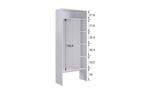 МЕРСИ Прихожая (модульная) белое дерево в Ревде - revda.mebel24.online | фото 5