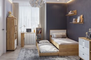МИЛАН Детская (Дуб Золотой/Белый матовый) в Ревде - revda.mebel24.online | фото 47