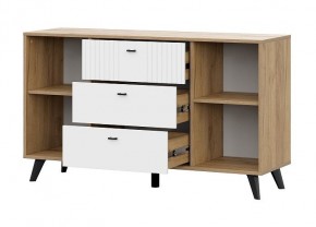 МИЛАН Гостиная (Дуб Золотой/Белый Матовый) модульная в Ревде - revda.mebel24.online | фото 15